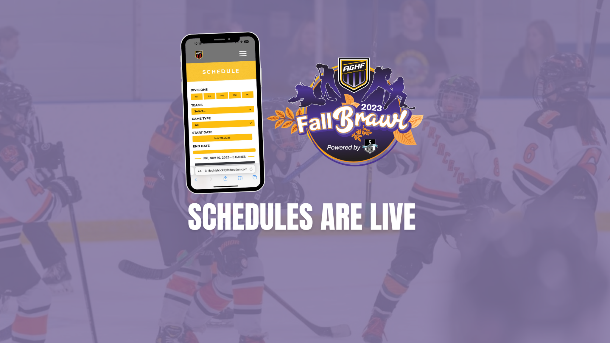 AGHF Fall Brawl Showcase Schedules Are Live Atlantic Girls Hockey