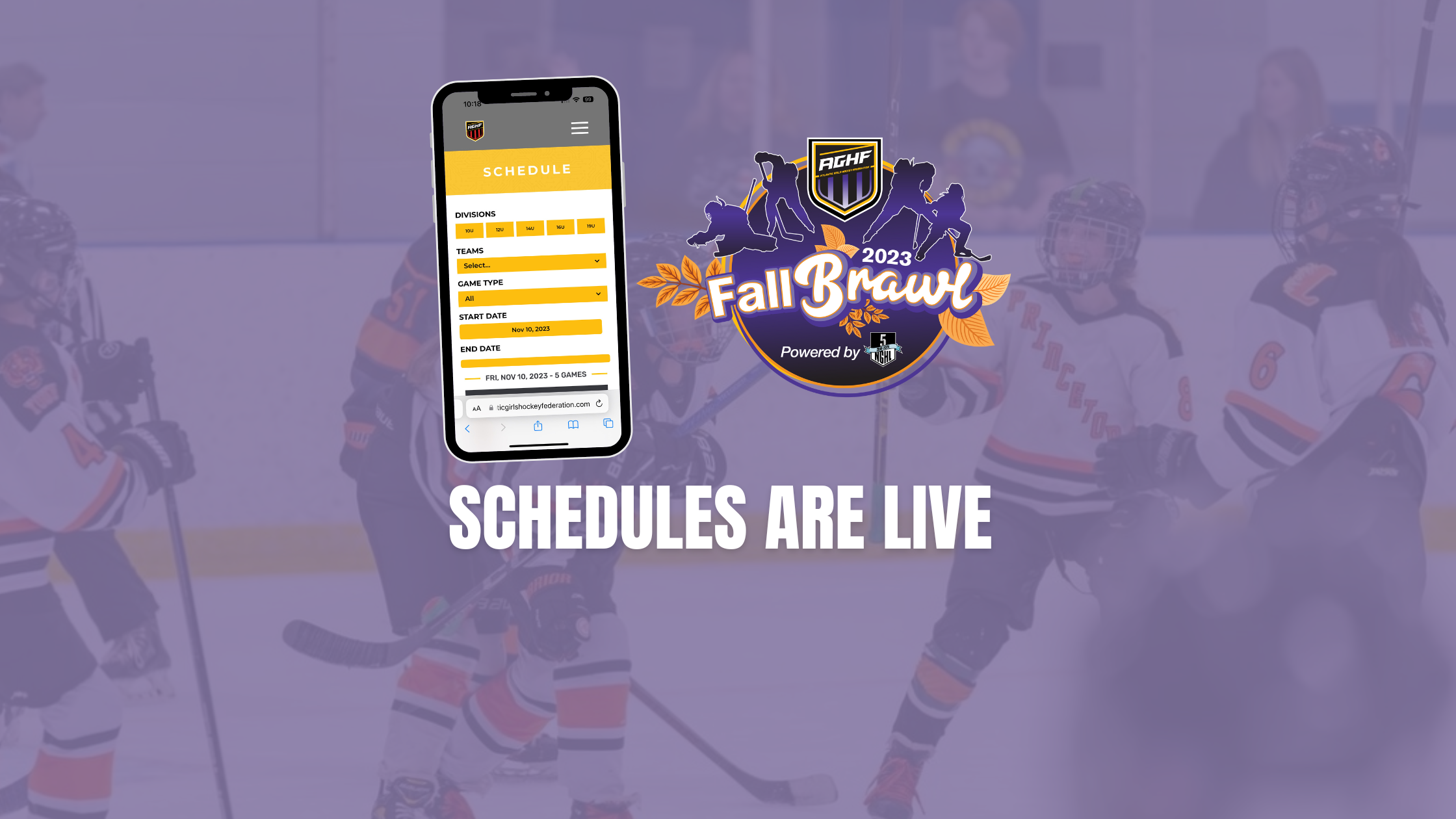 AGHF Fall Brawl Showcase Schedules Are Live Atlantic Girls Hockey